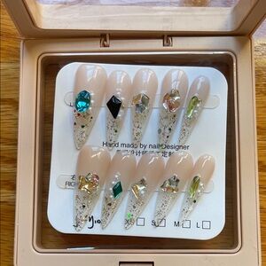 Embellished Nude Press-On Nails